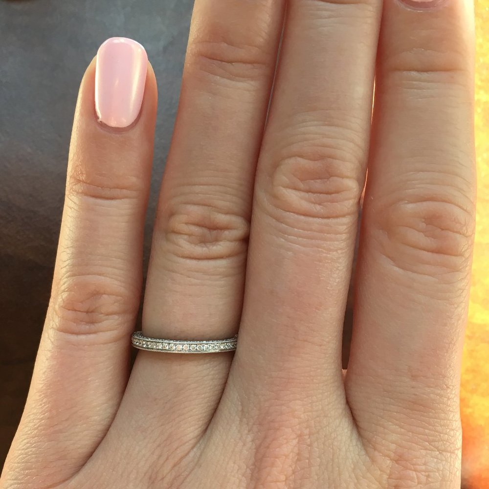 Gabriel & Co Diamond Wedding Band Or Stacking Ring